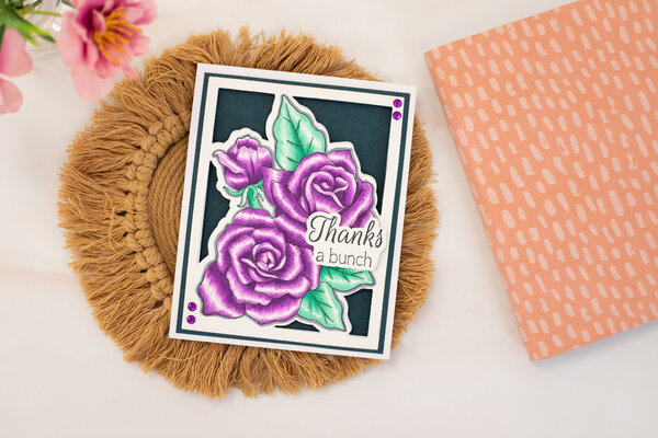 Gemini Colourable Create-a-Card Stamp & Die Sweet Roses (GEM-STD-SWRO) (OUTLET)