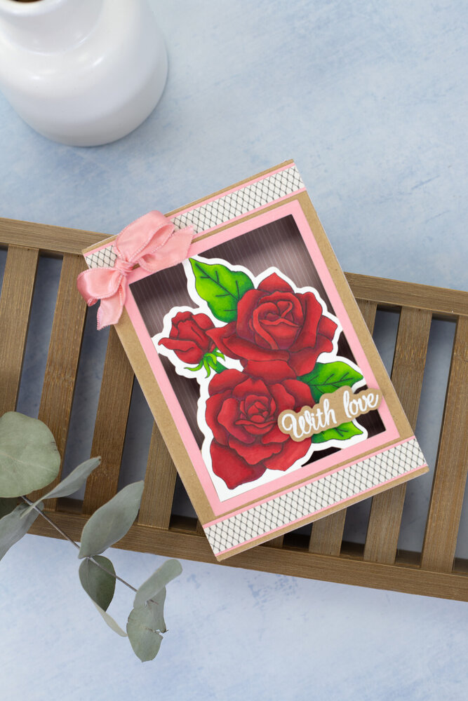 Gemini Colourable Create-a-Card Stamp & Die Sweet Roses (GEM-STD-SWRO) (OUTLET)
