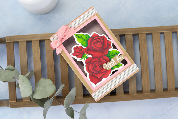 Gemini Colourable Create-a-Card Stamp & Die Sweet Roses (GEM-STD-SWRO) (OUTLET)