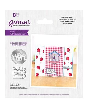 Gemini Time to Celebrate Stamp & Die (GEM-STD-TIMCEL) (OUTLET)
