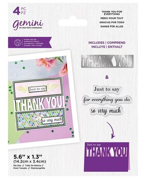 Gemini THANK YOU for everything Stamp & Die (GEM-STD-TYFE) (OUTLET)