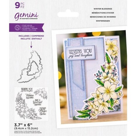 Gemini Winter Blessings Stamp & Die (GEM-STD-WIBL) (OUTLET)