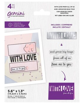 Gemini WITH LOVE From All of Us Stamp & Die (GEM-STD-WLFAOU) (OUTLET)