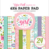 Echo Park All About A Girl 6x6 Inch Paper Pad (AAG282023) (OUTLET)