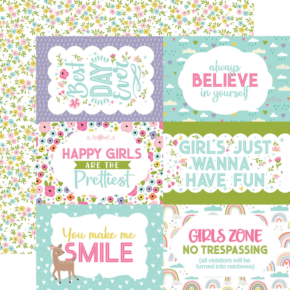 Echo Park All About A Girl 6x6 Inch Paper Pad (AAG282023) (OUTLET)