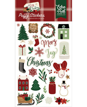 Echo Park A Cozy Christmas Puffy Stickers (ACC189066) (OUTLET)