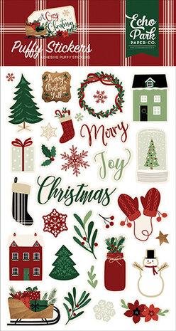 Echo Park A Cozy Christmas Puffy Stickers (ACC189066) (OUTLET)