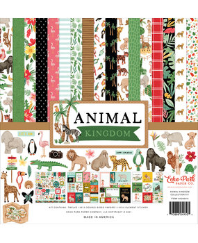 Echo Park Animal Kingdom 12x12 Inch Collection Kit (AK259016) (OUTLET)
