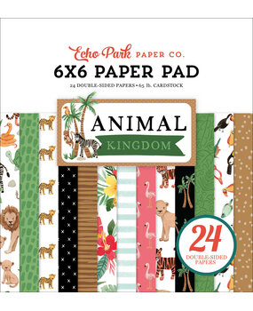 Echo Park Animal Kingdom 6x6 Inch Paper Pad (AK259023) (OUTLET)