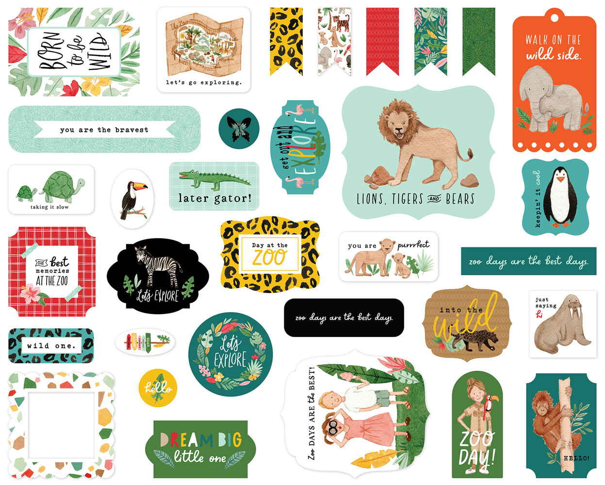 Echo Park Animal Kingdom Ephemera (AK259024) (OUTLET)