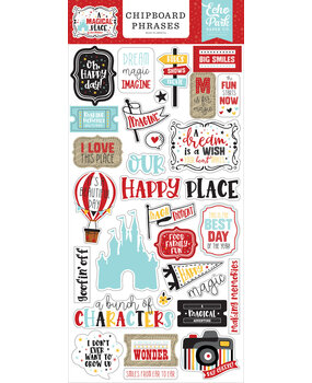 Echo Park A Magical Place Chipboard Phrases (AMP239022) (OUTLET)