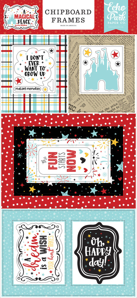 Echo Park A Magical Place Chipboard Frames (AMP239065) (OUTLET)