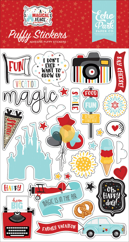 Echo Park A Magical Place Puffy Stickers (AMP239066) (OUTLET)