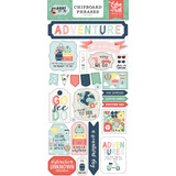 Echo Park Away We Go Chipboard Phrases (AWG270022) (OUTLET)