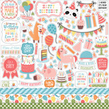 Echo Park Birthday Girl 12x12 Inch Element Sticker (BIG262014) (OUTLET)