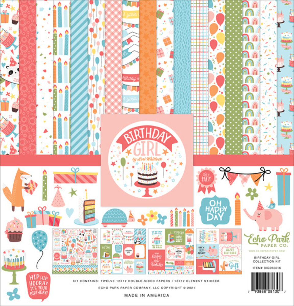 Echo Park Birthday Girl 12x12 Inch Collection Kit (BIG262016) (OUTLET)