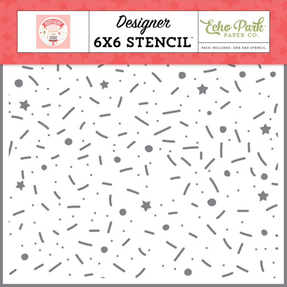 Echo Park Birthday Sprinkles Stencil (BIG262034) (OUTLET)