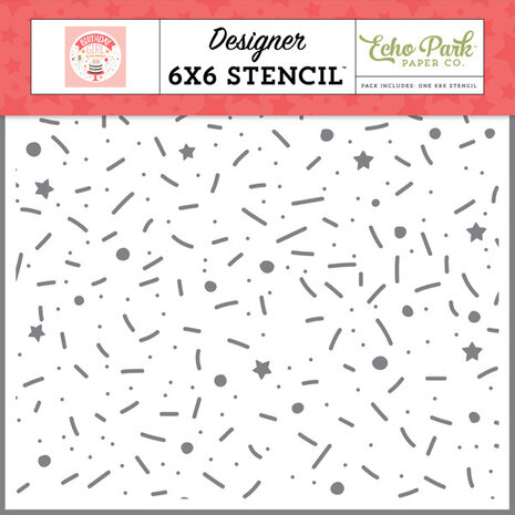 Echo Park Birthday Sprinkles Stencil (BIG262034) (OUTLET)