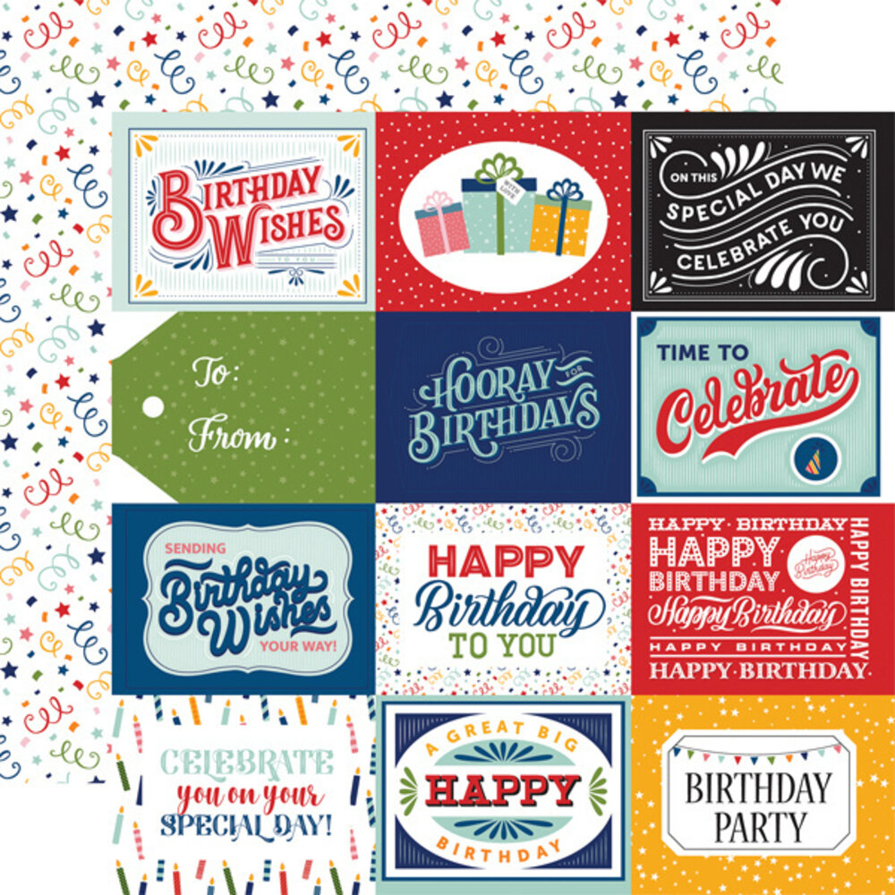 Echo Park Birthday Salutations 12x12 Inch Collection Kit (BIS264016) (OUTLET)