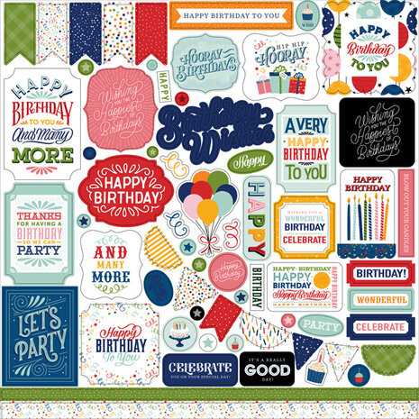 Echo Park Birthday Salutations 12x12 Inch Collection Kit (BIS264016) (OUTLET)