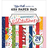 Echo Park Birthday Salutations 6x6 Inch Paper Pad (BIS264023) (OUTLET)