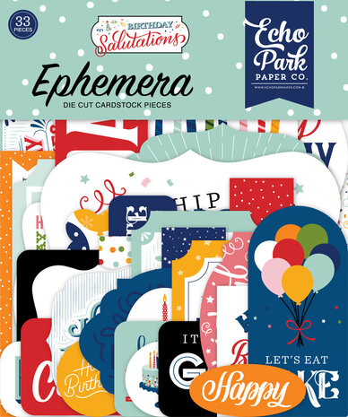 Echo Park Birthday Salutations Ephemera (BIS264024) (OUTLET)