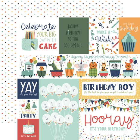 Echo Park A Birthday Wish Boy 6x6 Inch Paper Pad (BWB297023) (OUTLET)