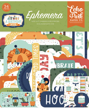 Echo Park A Birthday Wish Boy Ephemera (BWB297024) (OUTLET)