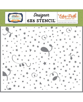 Echo Park Mixed Confetti Designer Stencil (BWB297034) (OUTLET)