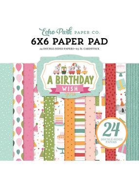 Echo Park A Birthday Wish Girl 6x6 Inch Paper Pad (BWG296023) (OUTLET)