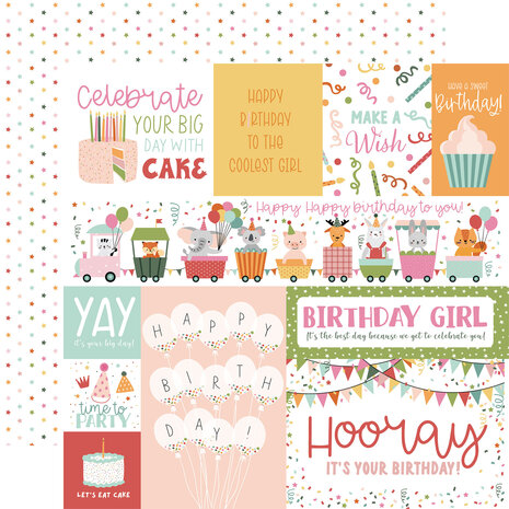 Echo Park A Birthday Wish Girl 6x6 Inch Paper Pad (BWG296023) (OUTLET)