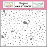 Echo Park Ribbon And Glitter Designer Stencil (BWG296034) (OUTLET)
