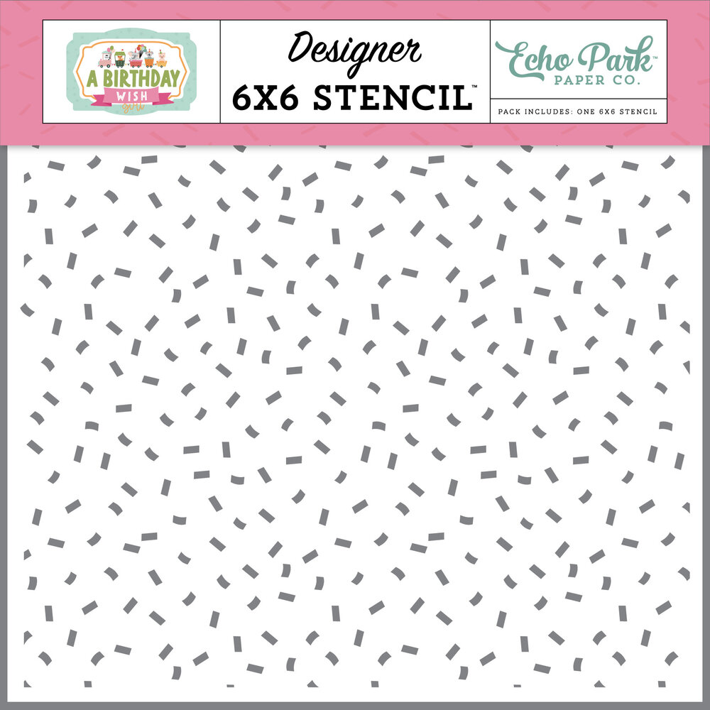 Echo Park Confetti Explosion Designer Stencil (BWG296035) (OUTLET)