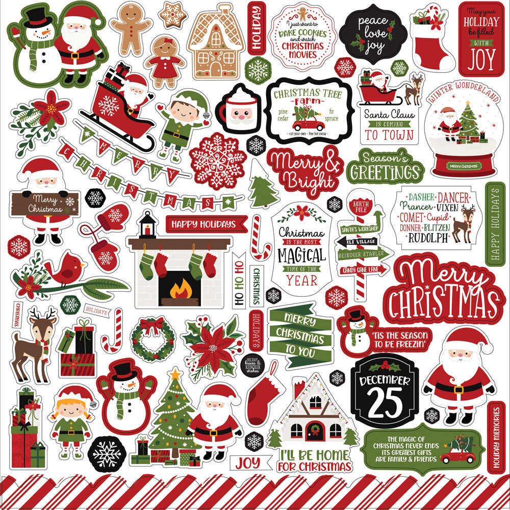 Echo Park Christmas Magic 12x12 Inch Element Sticker (CM254014) (OUTLET)