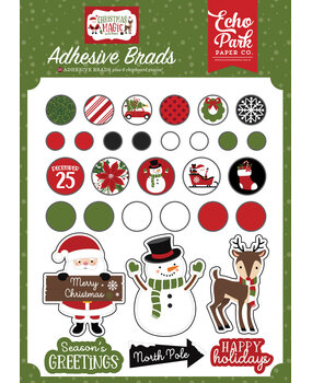 Echo Park Christmas Magic Adhesive Brads (CM254020) (OUTLET)