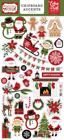 Echo Park Christmas Magic 6x13 Inch Chipboard Accents (CM254021) (OUTLET)