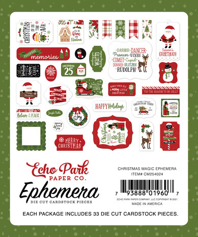 Echo Park Christmas Magic Ephemera (CM25024) (OUTLET)