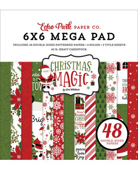 Echo Park Christmas Magic Cardmakers 6x6 Inch Mega Pad (CM254031) (OUTLET)