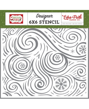Echo Park Seasonal Swirl Stencil (CM254033) (OUTLET)