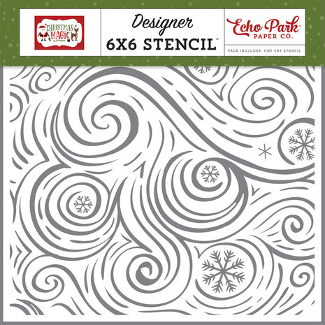 Echo Park Seasonal Swirl Stencil (CM254033) (OUTLET)