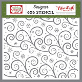 Echo Park Swirling Snowflakes Stencil (CM254035) (OUTLET)