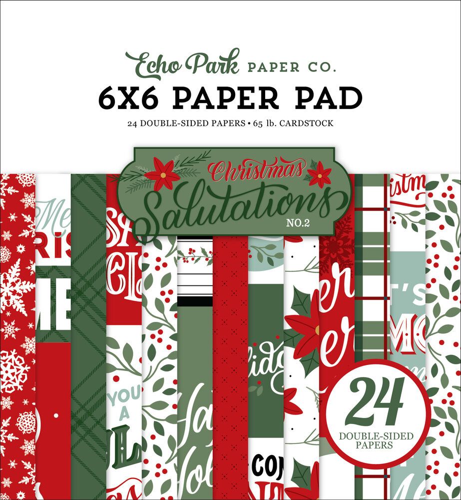 Echo Park Christmas Salutations No. 2 6x6 Inch Paper Pad (CSA289023) (OUTLET)