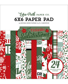 Echo Park Christmas Salutations No. 2 6x6 Inch Paper Pad (CSA289023) (OUTLET)
