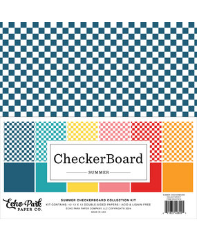 Echo Park Summer Checkerboard 12x12 Inch Collection Kit (CSU373016) (OUTLET)
