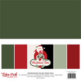Echo Park Christmas Time 12x12 Inch Coordinating Solids Paper Pack (CT330015) (OUTLET)