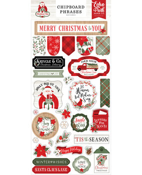Echo Park Christmas Time Chipboard Phrases (CT330022) (OUTLET)