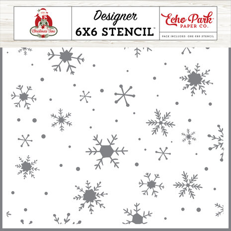Echo Park Snowy Night Snowflakes Stencil (CT330034) (OUTLET)