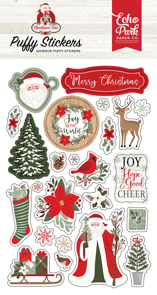 Echo Park Christmas Time Puffy Stickers (CT330066) (OUTLET)
