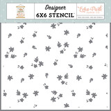 Echo Park Little Miss Floral Stencil (DBG305033) (OUTLET)
