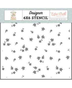 Echo Park Little Miss Floral Stencil (DBG305033) (OUTLET)